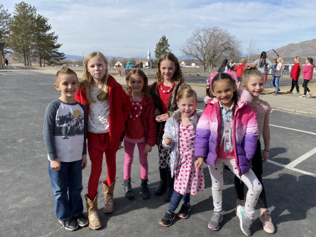 1st graders on the playground