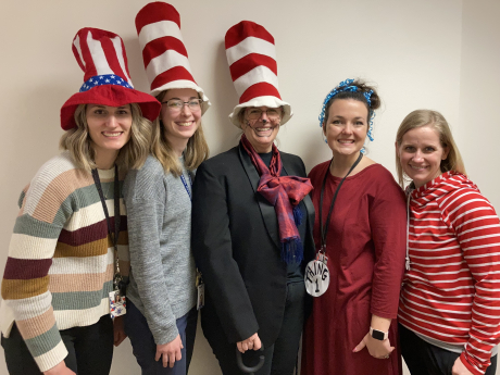 5 Teachers dressed in stripes