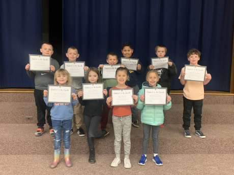 First Grade students of the Month