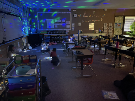 Colorful lights helped set the tone for Flashlight Reading
