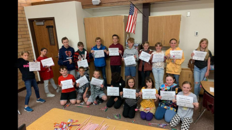 4th and 5th graders who qualified for the keyboarding competition