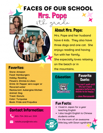 Mrs. Pope Fact Sheet