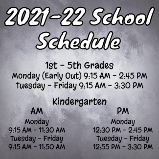 2021-22 School Schedule