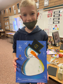 A 5th Grader's finished snowman