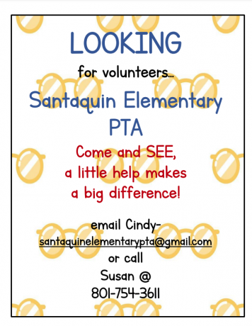 Looking For Santaquin Elementary PTA Volunteers