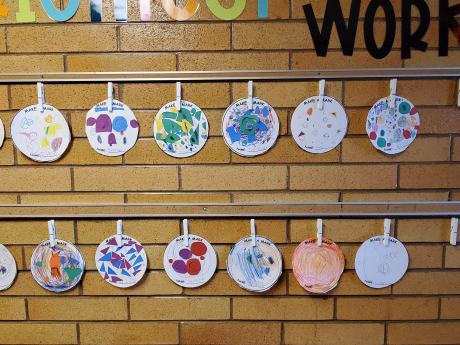 Mrs. Barnum's Class created dots to celebrate Dot Day
