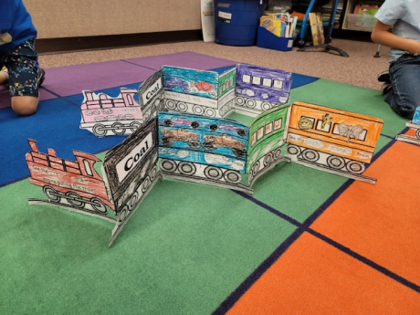 Adjective Trains in 1st Grade