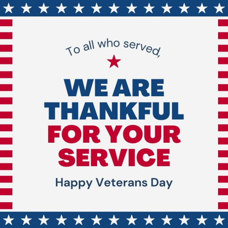 We are thankful for your service.