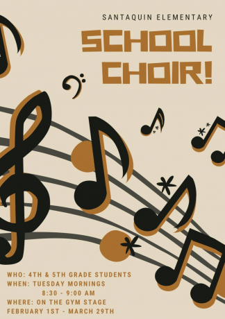 Flyer for choir information