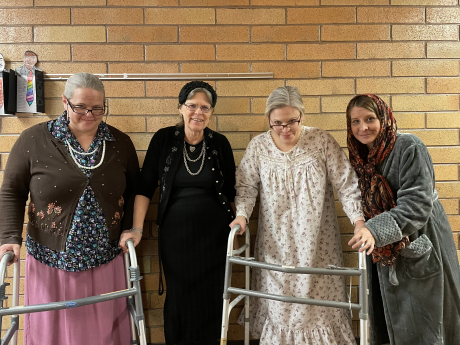 Our second grade team dressed as 100-year-olds