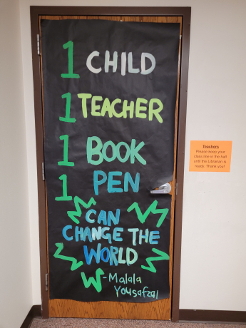 1 Child 1 Teacher 1 Book 1 Pen can change the world