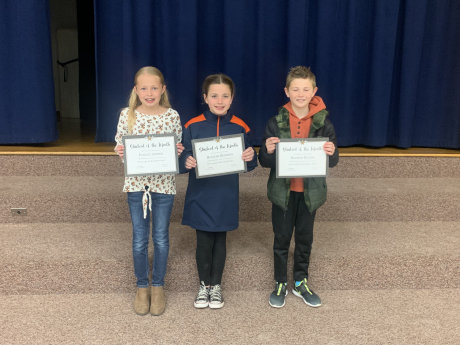 Third Grade students of the Month