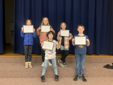 Fourth Grade students of the Month