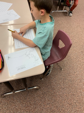 A student working on an activity