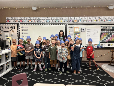 Mrs. Barnum’s class on the first day of school. 
