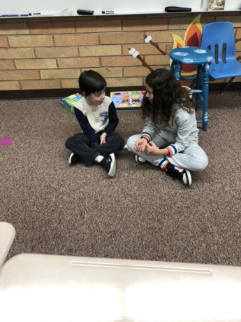 Students read together