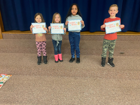 AM Kindergarten students of the month for March