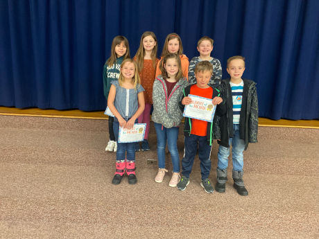 3rd grade students of the month for March