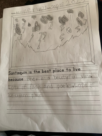 Work from a 2nd grade student