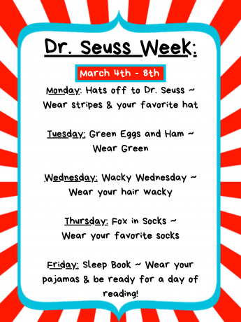 Dr. Seuss Week Flyer