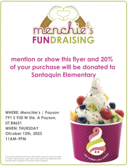 Menchie's Fundraising Flyer
